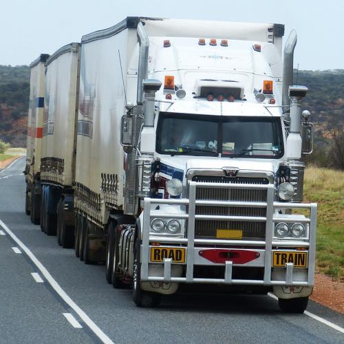 semi truck on highway